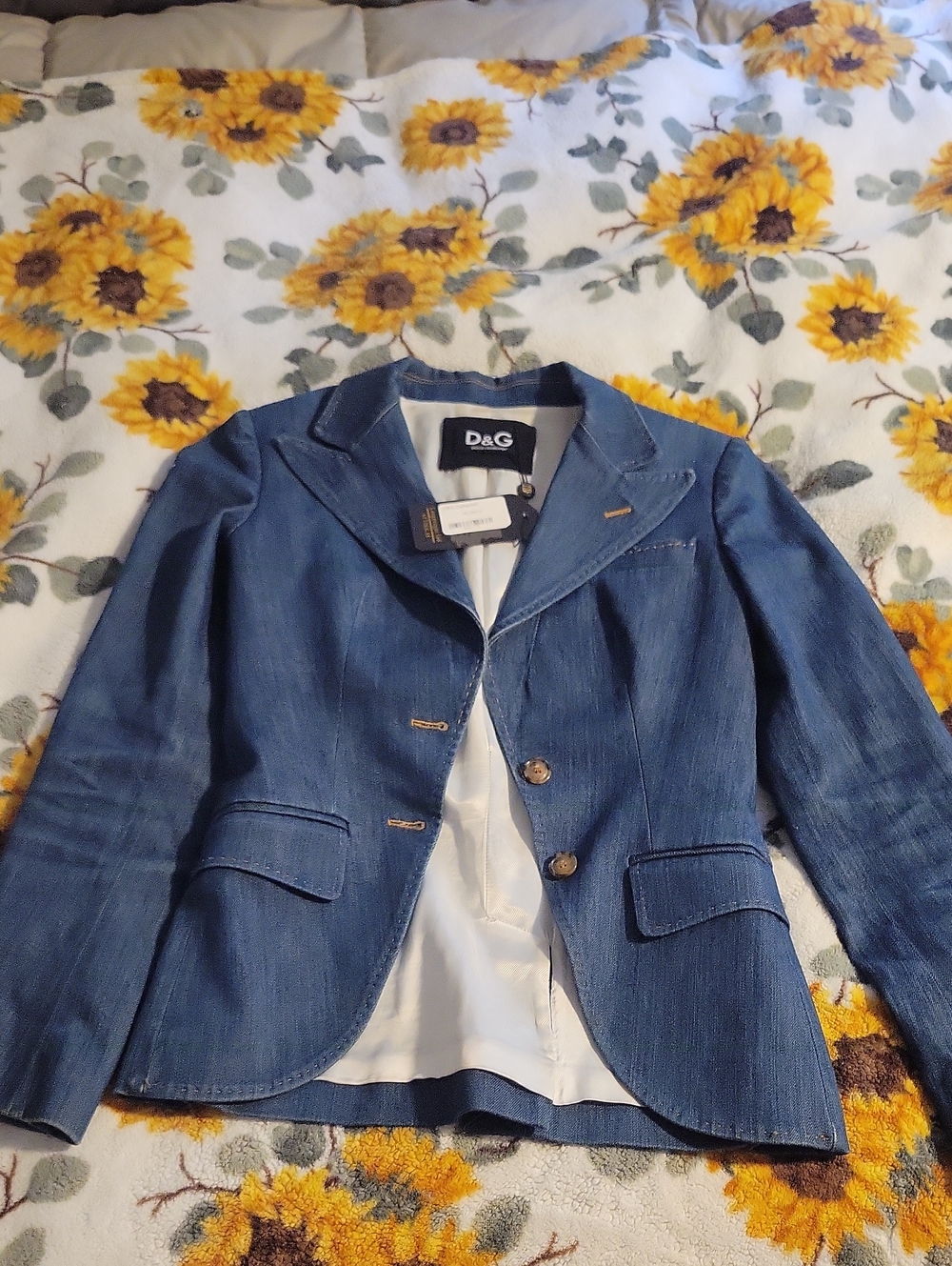 D&G Blue Denim Women's Blazer Jacket